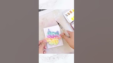 Rainbow Watercolor Card Tutorial #altenew #cardmaking #papercrafting