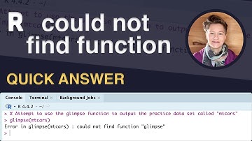 R Error - Could not find function