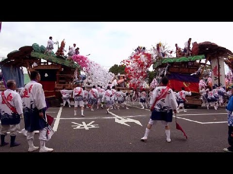 苅田山笠17 南原区vs馬場区突き当て 神幸祭 Youtube