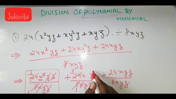 FACTORISATION//CH-14//CLASS 8//DIVISION OF POLYNOMIAL BY MONOMIAL// MATHSPEDIA