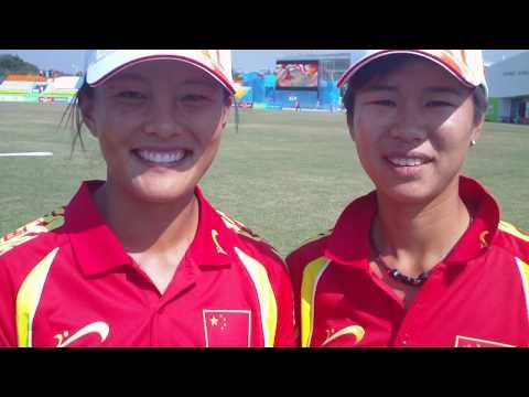 China's Mei Chun Hua and Sun Huang, stars in victo...