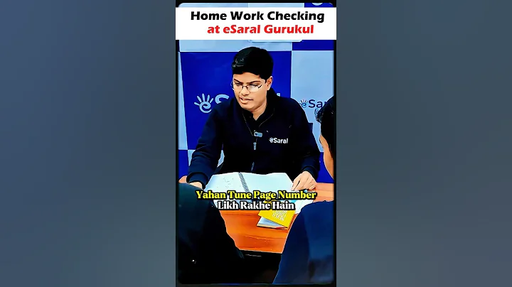 Saransh Sir Surprise Homework Checking at eSaral Gurukul 😱| JEE 2027  #shorts #esaral #iitbombay