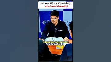 Saransh Sir Surprise Homework Checking at eSaral Gurukul 😱| JEE 2027  #shorts #esaral #iitbombay