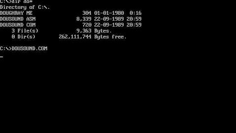 Dos music : Dousound (Dos software 1989)