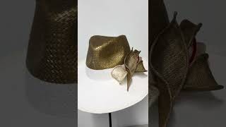 Making a Straw Fedora Hat for my customer, Handmade by Elena Shvab Millinery