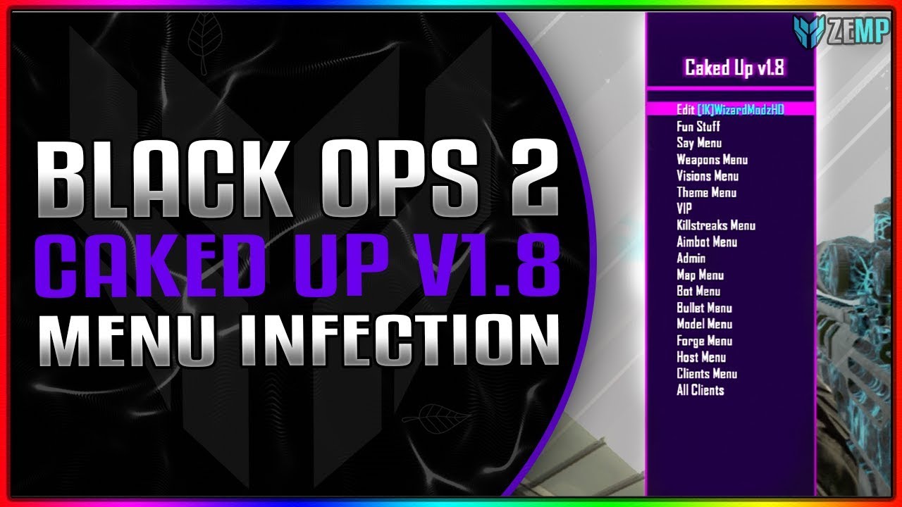 [BO2/PS3] *NEW* Caked up v1.8 GSC Modmenu infection *OFW*