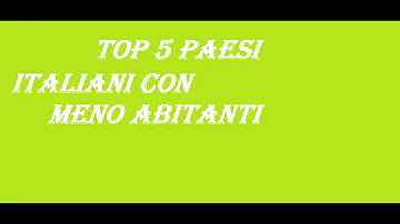 Quale paese ha meno abitanti?