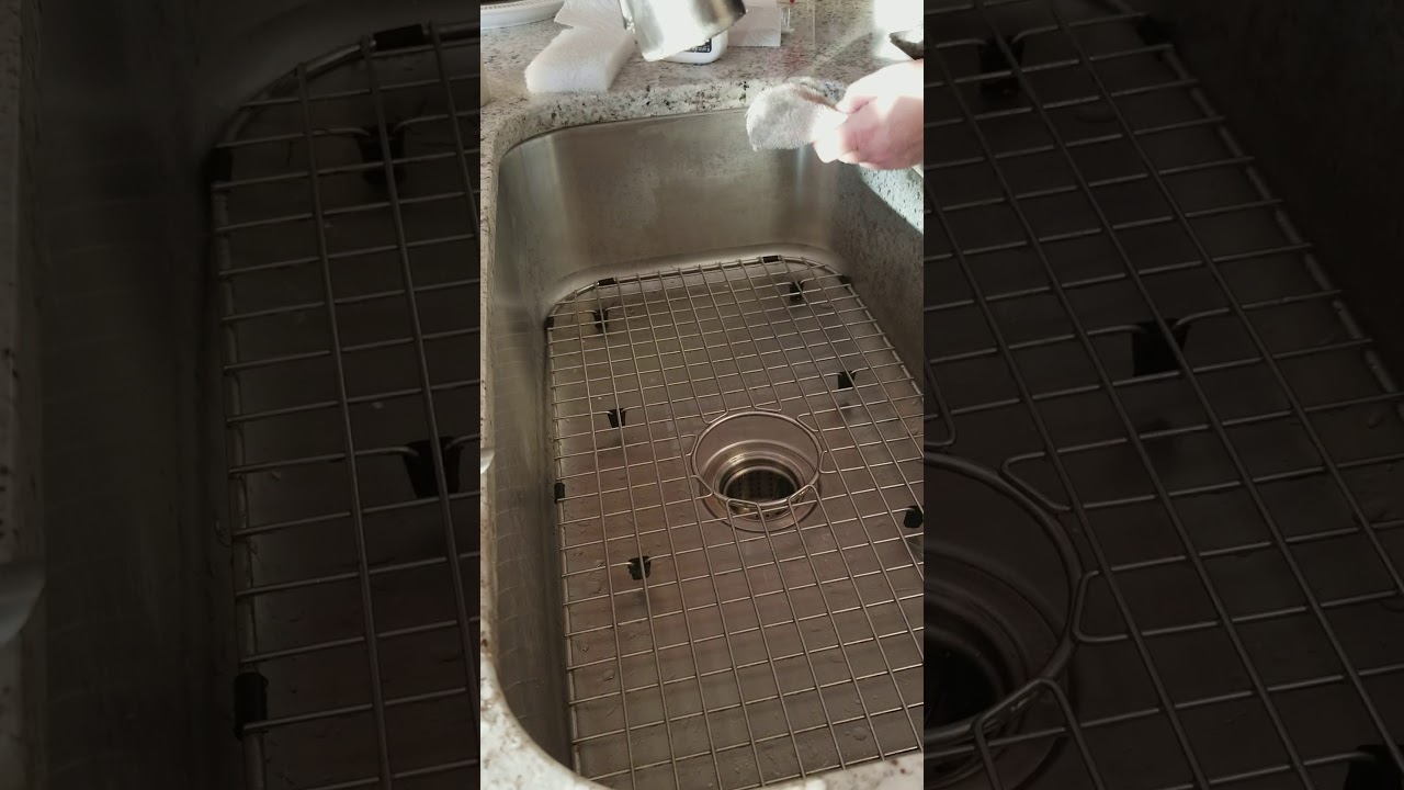 How to remove stainless steel sink white stains successfully - YouTube