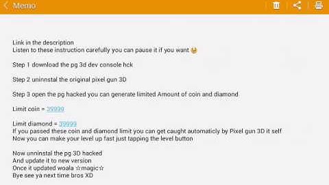 Pixel gun 3d hack 2017 link in the description !!! STILL WORKING
