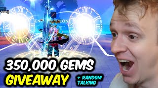 350,000 gems GIVEAWAY in roblox Death Ball plus random talking