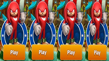 Movie Knuckles vs Zazz Racing Battle in Sonic Dash Android,ios Gameplay Walkthrough