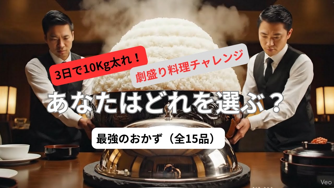 あなたはどれを選ぶ？😵‍💫【劇盛り料理チャレンジ✨】3日で10kg太れ！「最強の15品」