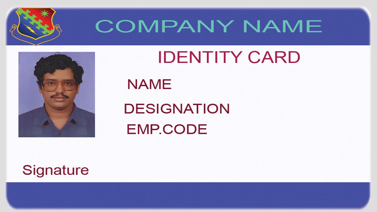 How to design an ID  card  using Photoshop  with English 