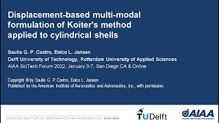 AIAA SciTech 2022 - Multi-modal Koiter’s method for cylindrical shells