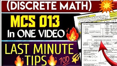 Mcs 013 Most Important Questions🔥 | Discrete Mathematics