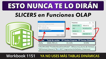 Cómo Insertar Slicers o Segmentación de Datos en las Funciones Cubo OLAP en Excel
