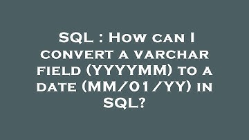 SQL : How can I convert a varchar field (YYYYMM) to a date (MM/01/YY) in SQL?
