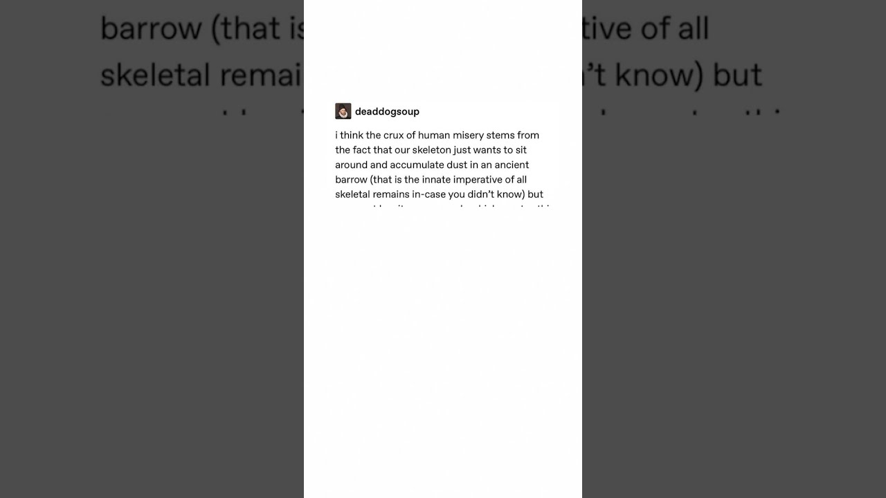 A Skeleton Tumblr Post