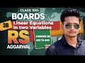 Ex 3B Q31 to Q40 Class 10 Linear Equations in two Variables RS Aggarwal CBSE | New Syllabus