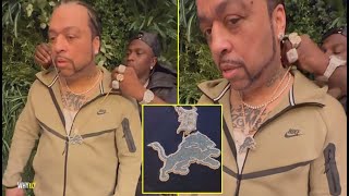 Big Meech Gets $100k Detroit Lions NFL Logo Chain By Calico Jonez ‘BMF Boss Is Back In The Game’