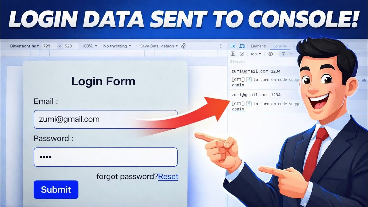 How to make login form in html css and JavaScript| send data to backend| send data to backend 