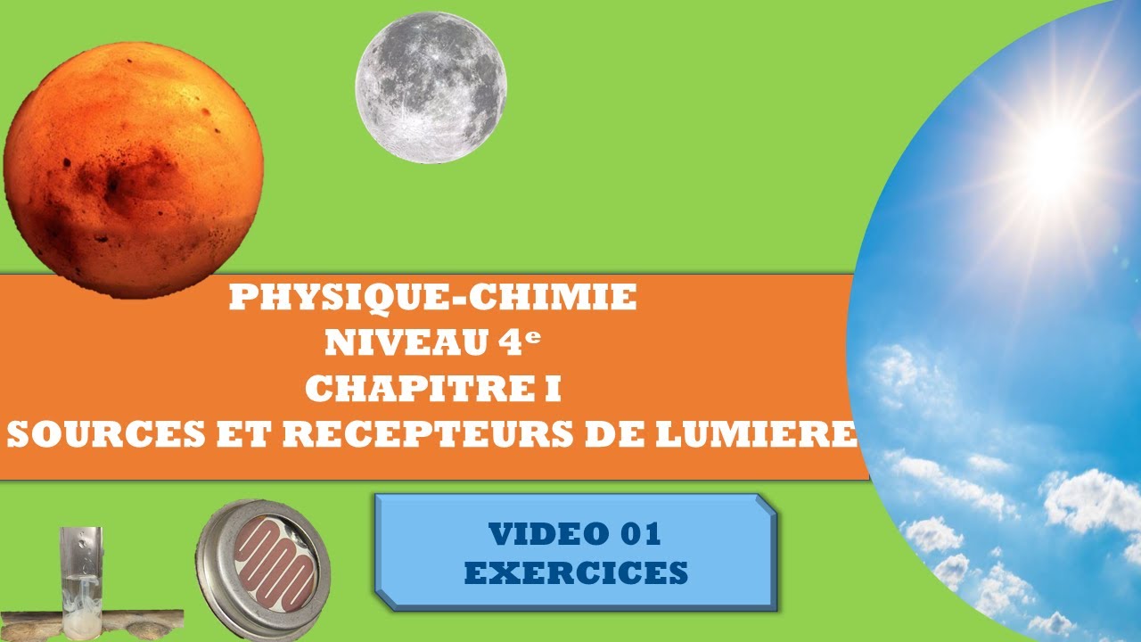 Le Son Et La Lumiere Page De Garde Physique Chimie PHYSIQUE-CHIMIE NIVEAU 4E - SOURCES ET RECEPTEURS DE LUMIERE
