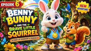 Benny Bunny Helps a Lost Little Squirrel 🐰🐿️ | Heartwarming Kids Story About Kindness & Courage |