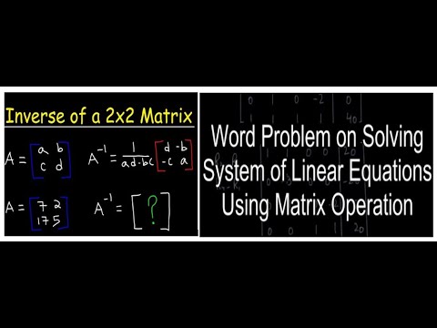 V2 Application of 2x2 Matrix Inverse - YouTube