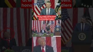 Trump caught falling asleep at Memorial Day event honoring fallen soldiers