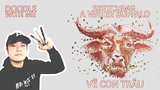 Doodle with Me | Water Buffalo | Vẽ Con Trâu