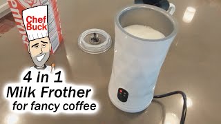 Milk Frother for Fancy Coffee - 4 in 1 Milk Frother