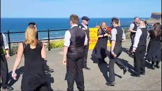 Celebrity Jet Set Border Morris dancing Cherry Close at Saltburn Folk Festival 2024 Profile
