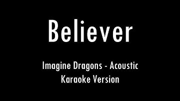 Thumbnail of Believer | Imagine Dragons | Acoustic Karaoke With Lyrics | Only Guitar Chords...