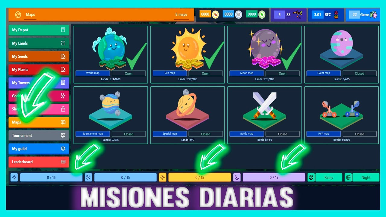 Block Farm Club🌷🌷 Como Hacer Las Misiones Diarias | Gana SS Para el Árbol Sagrado