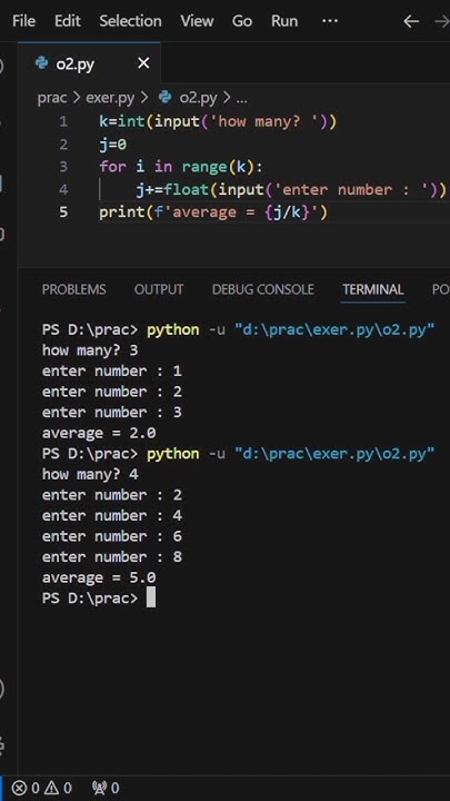 How to find average of N numbers in PYTHON - YouTube