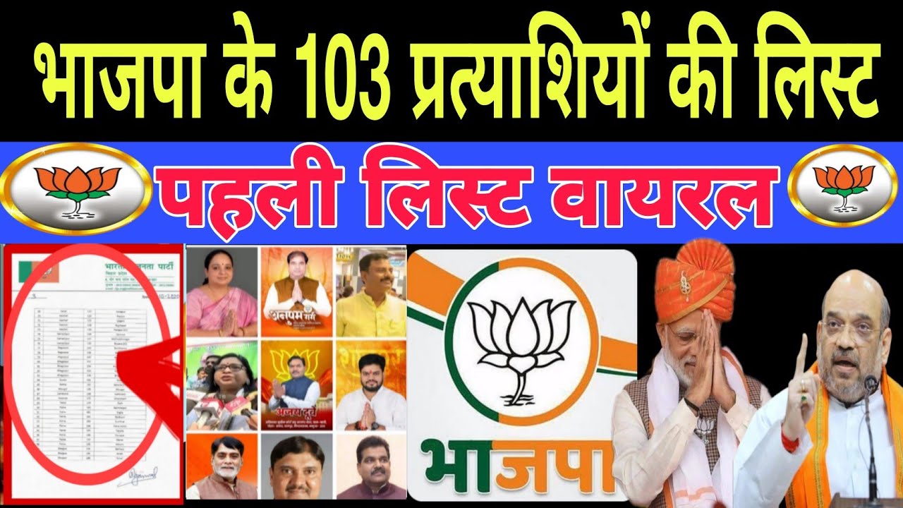 Bihar Election 2025: BJP First List of 103 Candidates Finalised – Full Viral Seat-Wise Names Here