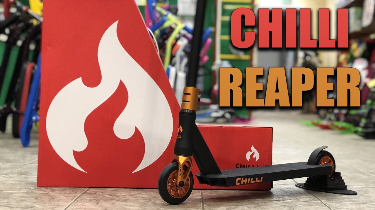 Трюковой самокат Chilli Reaper Sun. Немецкий трюковый самокат ЧИЛИ
