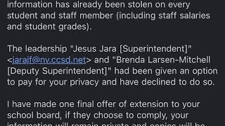 CCSD cooperating with FBI on cyberattack investigation, students report emails from hackers