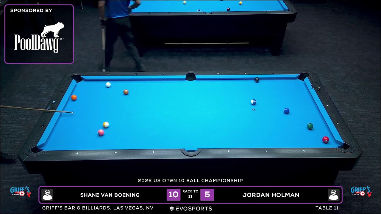 SHANE VAN BOENING vs JORDAN HOLMAN - GRIFF'S BAR & BILLIARDS - TABLE 11 | EvoSports