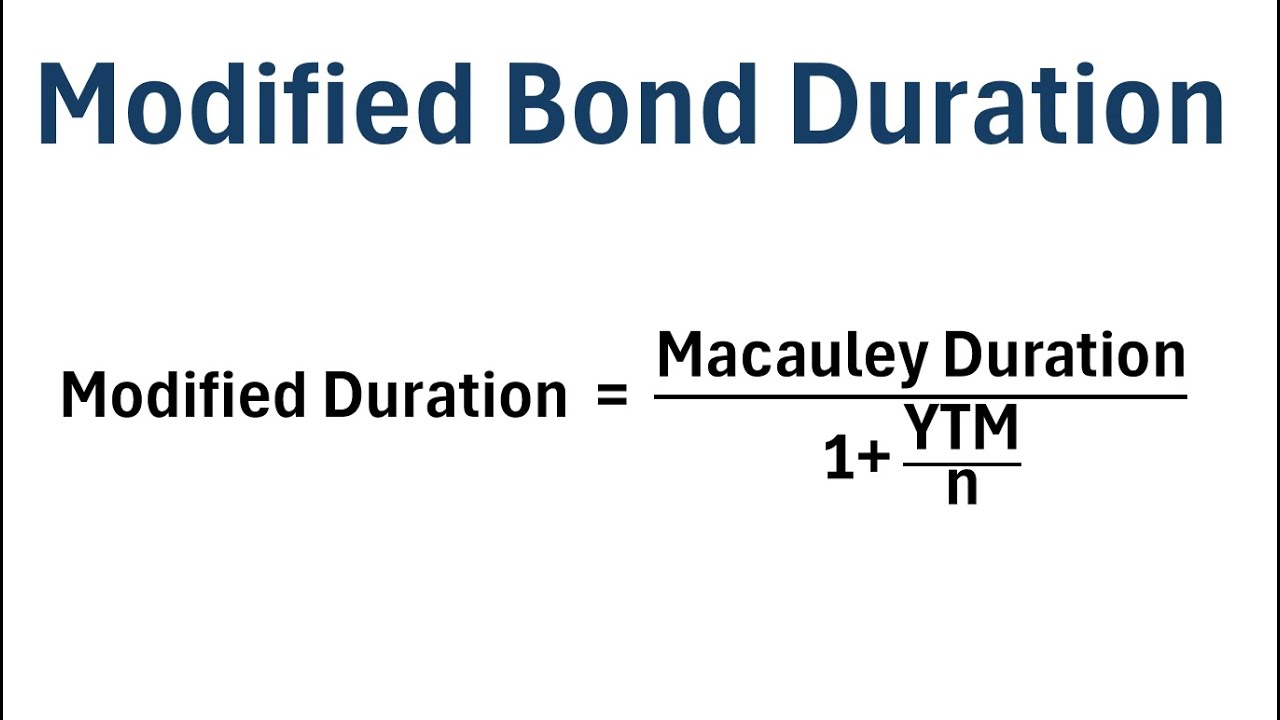 Modified Duration Math How to Calculate Modified Bond Duration - YouTube