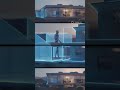 Futuristic cinematic sequence showcasing new trenda modern 3Dhouse being built by advanced AI robot