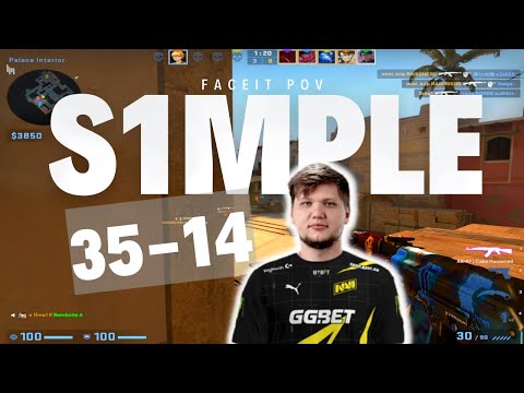 CSGO POV | s1mple 35-14 solo Q mirage POV | FACEIT Ranked | June 27, 2023