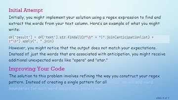 How to Extract Specific Words from DataFrames in Pandas Based on a List
