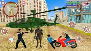 Black Panther Rope Hero: Vice Town City Crime Simulator #4 - Fun at Downtown - Android Gameplay screenshot 5