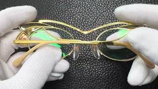 ヴィンテージ/カサノヴァのサングラス　イタリア製　24金張り カサノヴァ Casanova Vintage Italian Eyewear GOLD PLATED 24KT LC1 C