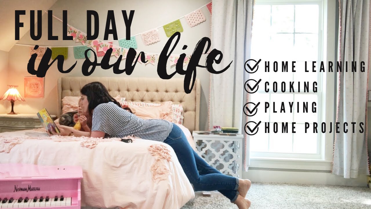 A DAY IN OUR LIFE - 3 KIDS QUARANTINE FUN | HOMESCHOOL, COOKING, HOME PROJECTS | Bloom Creative Co.