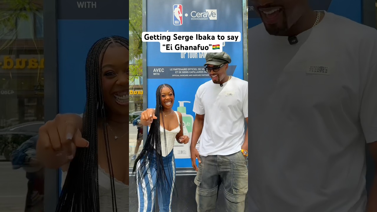 Getting NBA legend, Serge Ibaka to say “Ei Ghanafuo”🇬🇭 #eighanafuo #ghanafuo