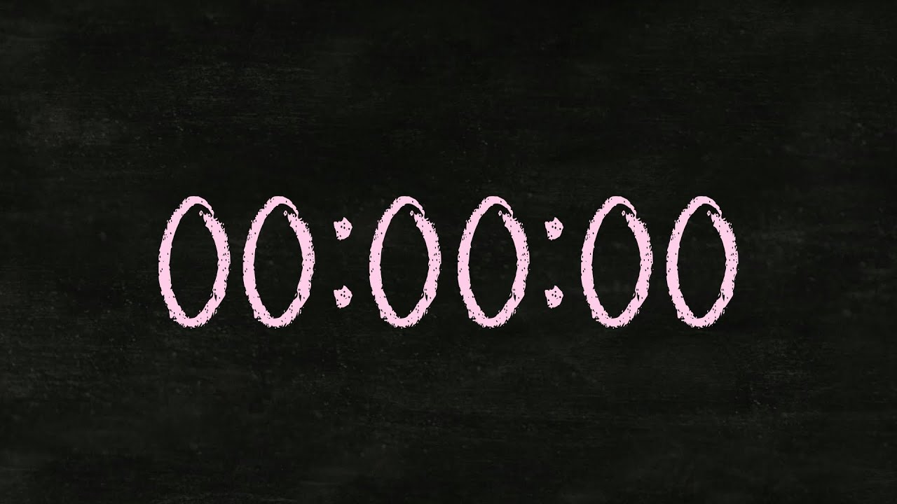 1 hour count up timer (Chalkboard) 1時間カウントアップタイマー 黒板 Full HD 1920x1080 ...