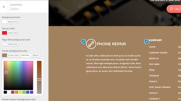 Phone Repair - How to change footer background color
