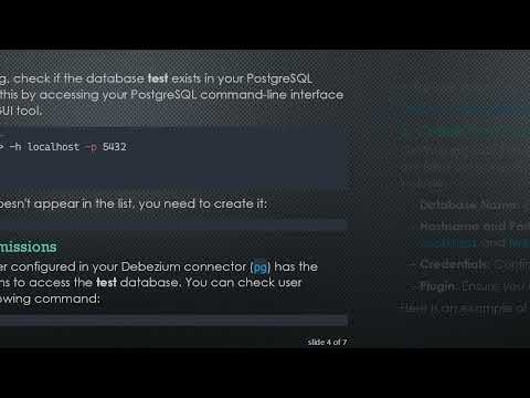 Resolving the Couldn't obtain encoding for database test Error in Debezium for PostgreSQL